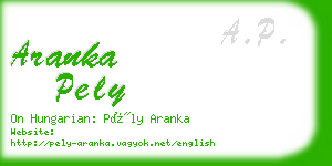 aranka pely business card